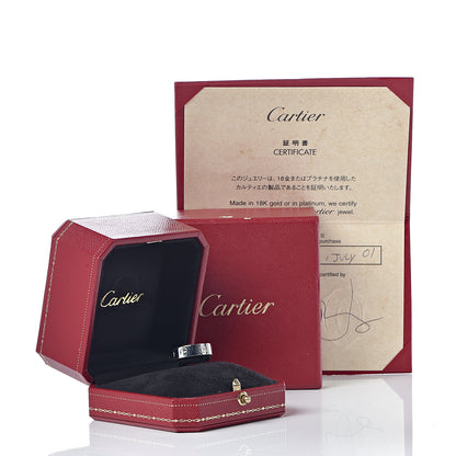 Cartier 18K White Gold 3 Diamond 5.5mm LOVE Ring 47 4 7 of 7