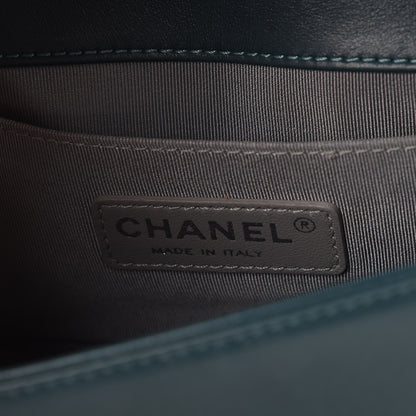 Chanel Velvet Quilted Small Boy Flap Turquoise 6 of 9