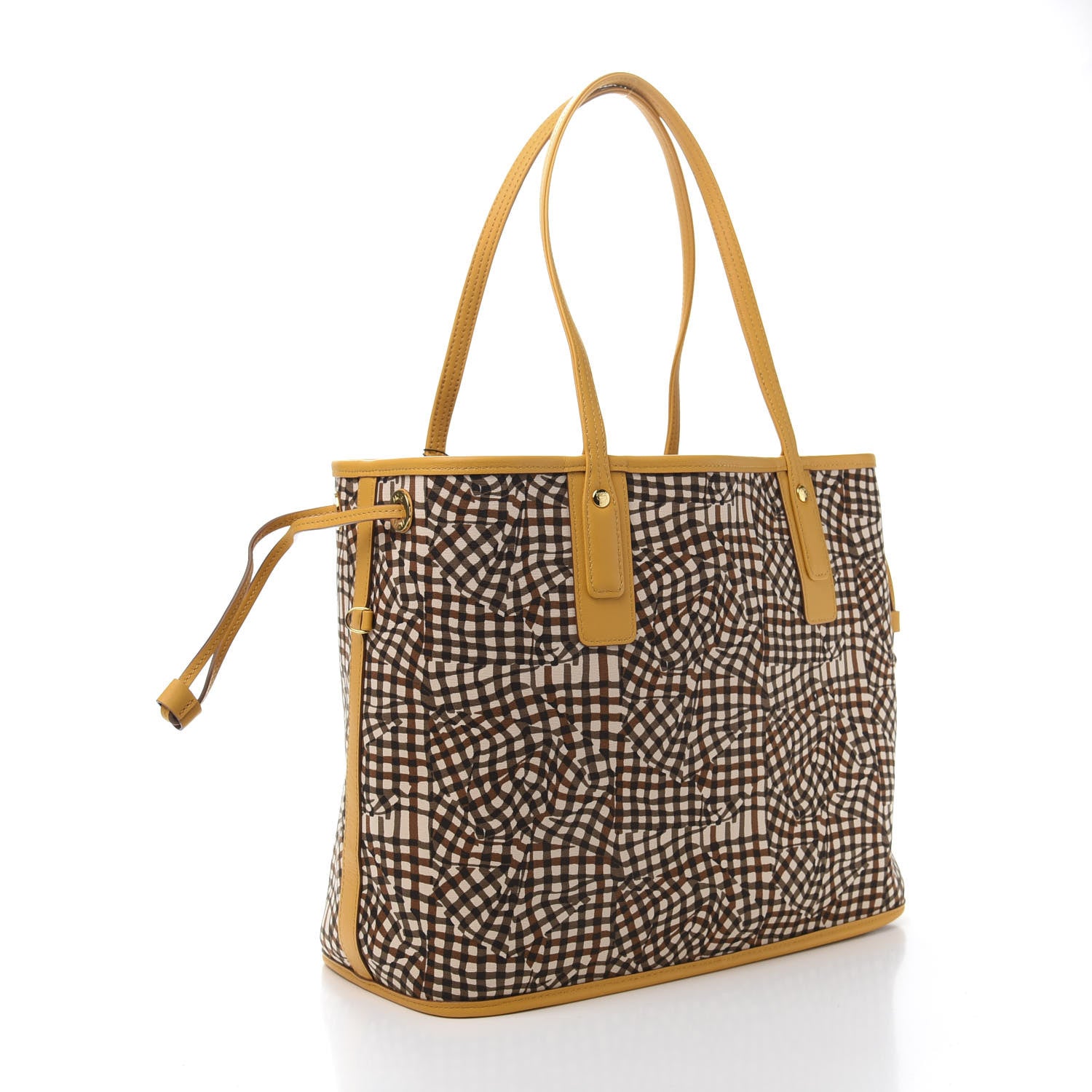MCM Visetos Medium Liz Reversible Shopper Tote Cognac Yellow 13 of 18