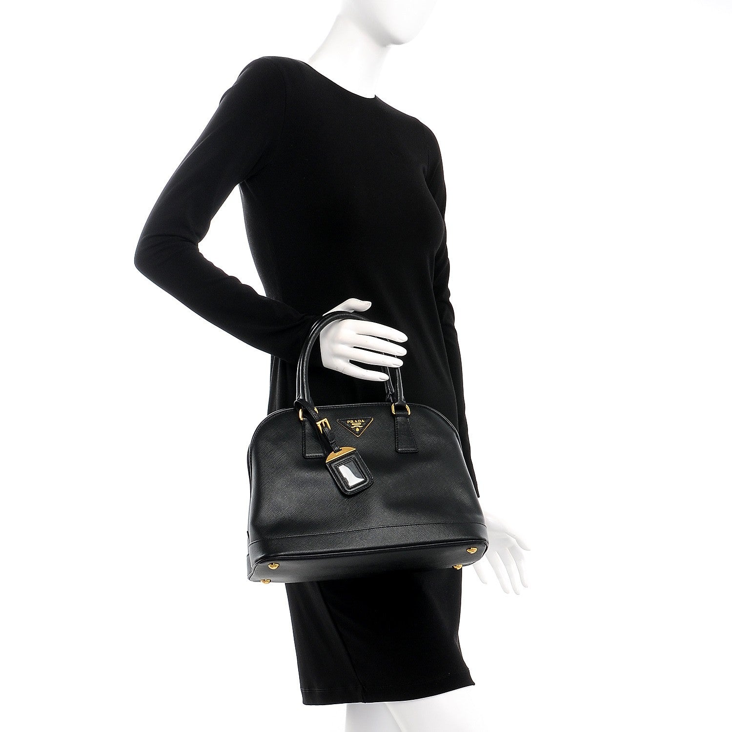Prada Saffiano Lux Open Promenade Tote Black 3 of 9