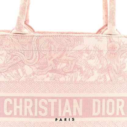 Christian Dior Canvas Toile De Jouy Embroidered Medium Book Tote Pink 8 of 12