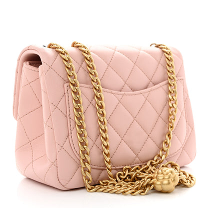 Chanel Lambskin Quilted Mini Sweet Camellia Flap Light Pink 3 of 10