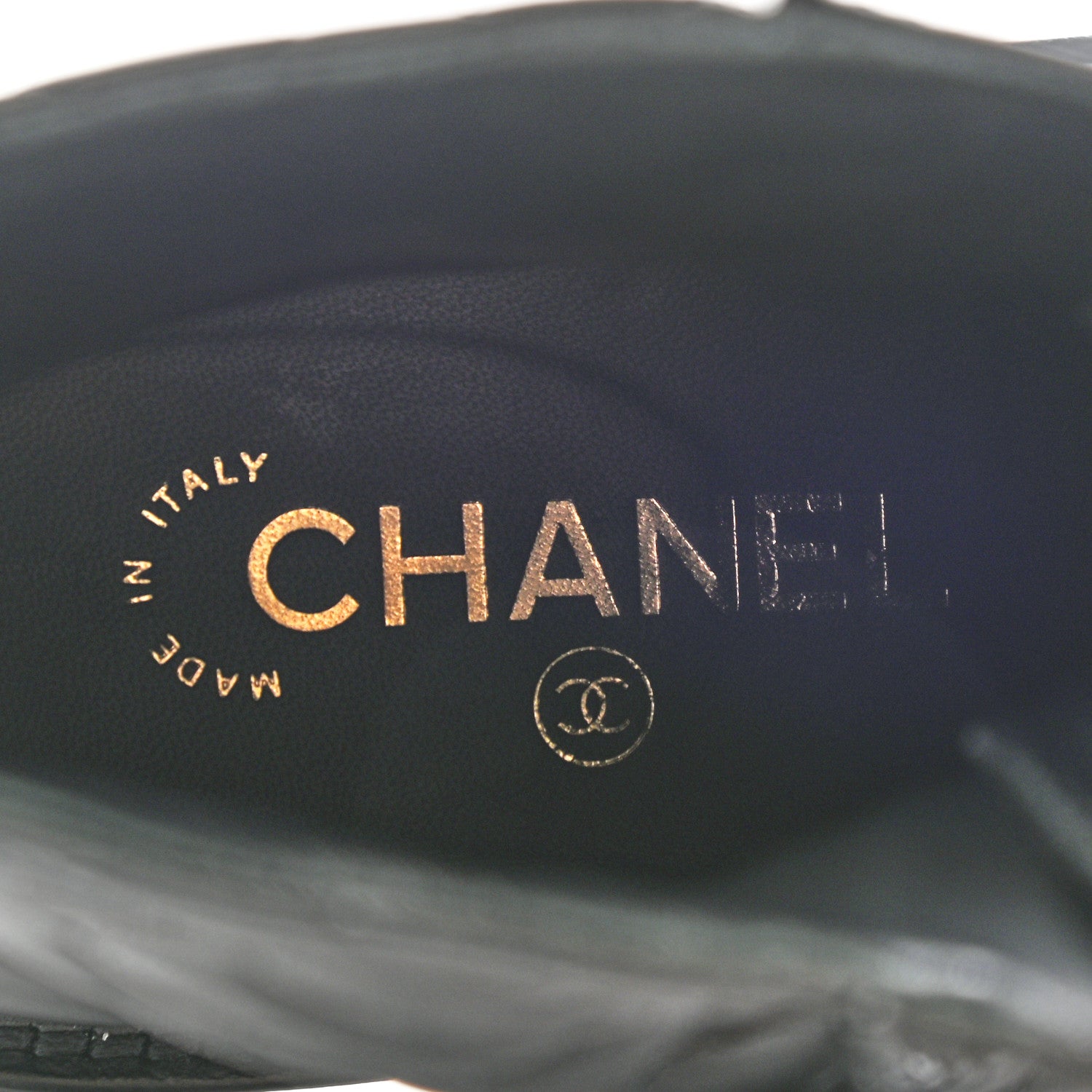 Chanel Shiny Lambskin Quilted Lace Up Combat Boots 36.5 Black 8 of 9