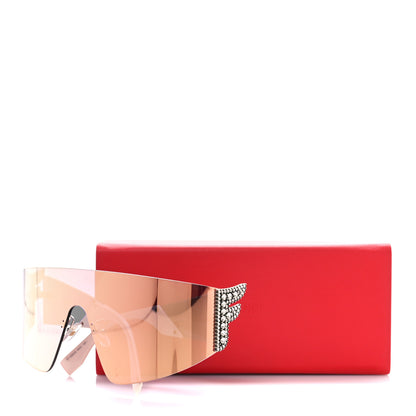 Fendi Mirrored Crystal Embellished FFreedom Shield Sunglasses FF 0382/S Pink 9 of 9