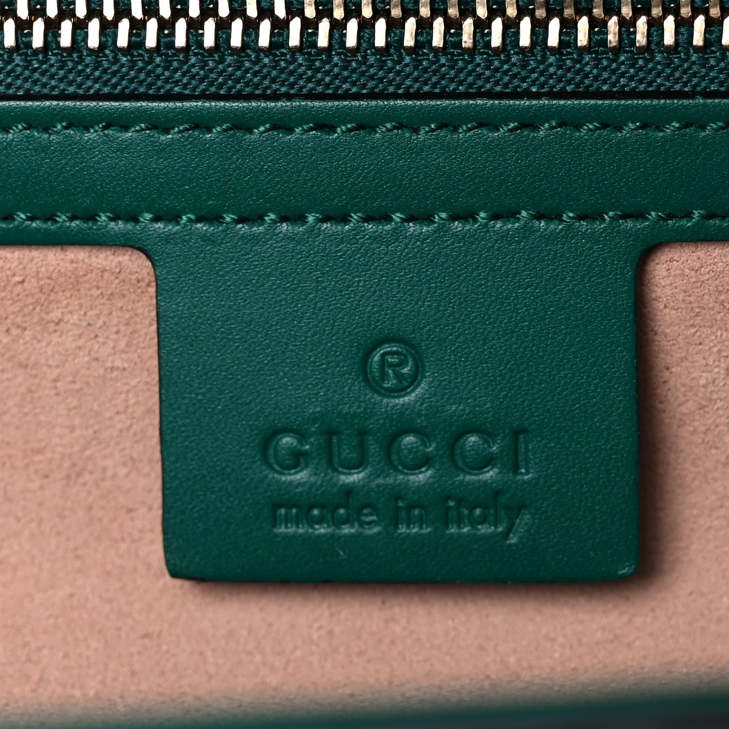 Gucci Guccissima Signature Medium Padlock Top Handle Bag Emerald 6 of 13