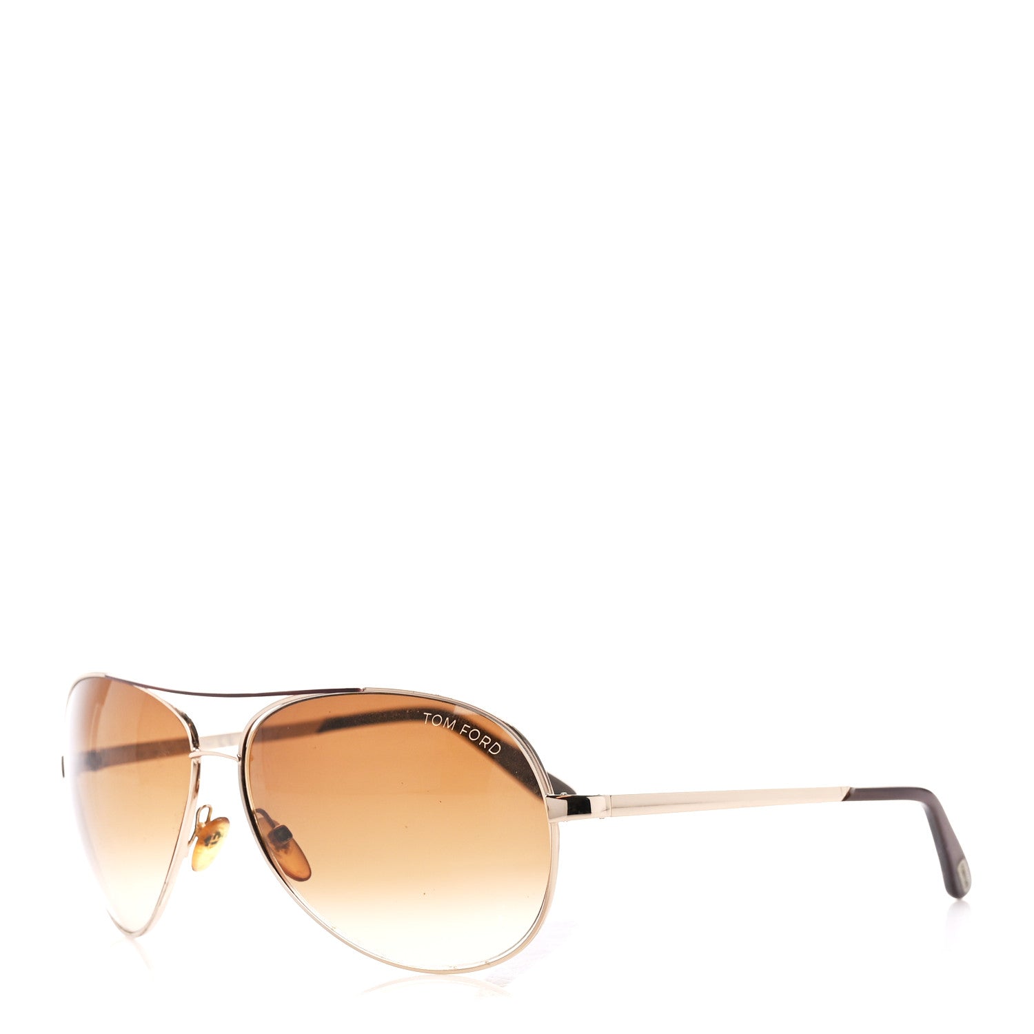 Tom Ford Metal Charles Aviator Sunglasses TF35 Gold 1 of 7