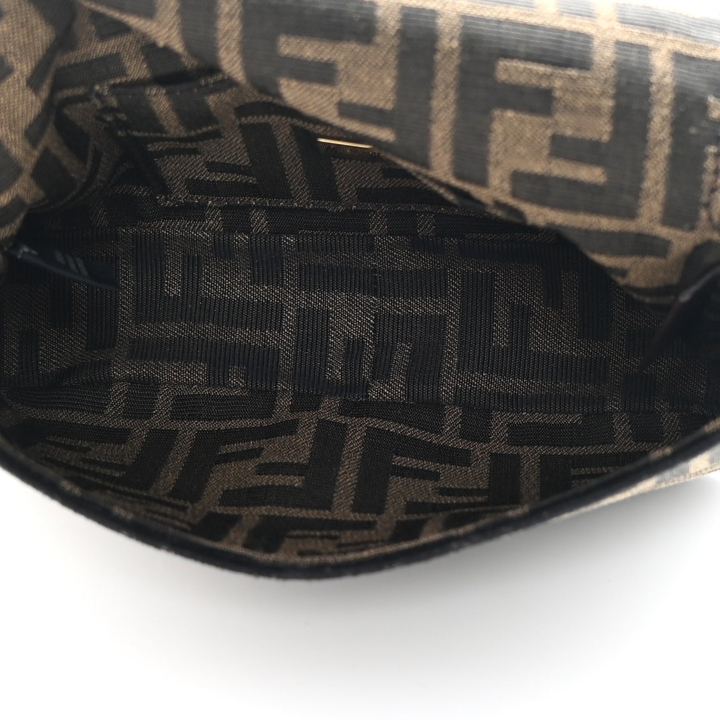 Fabric Jacquard FF 1974 Mini Baguette Tobacco Moro Black