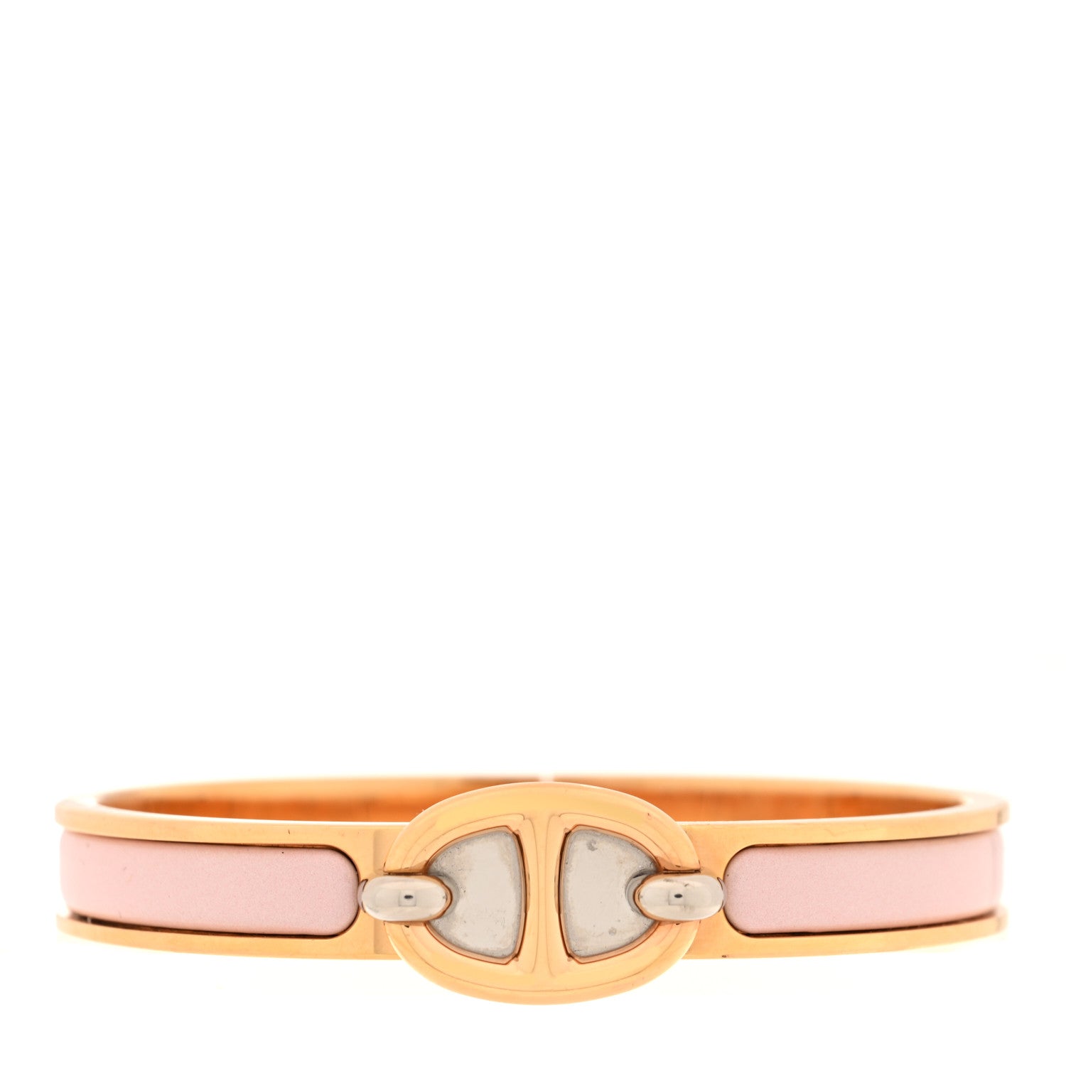 Hermes Enamel Mini Clic Chaine d'Ancre Bracelet PM Rose Candeur 1 of 4