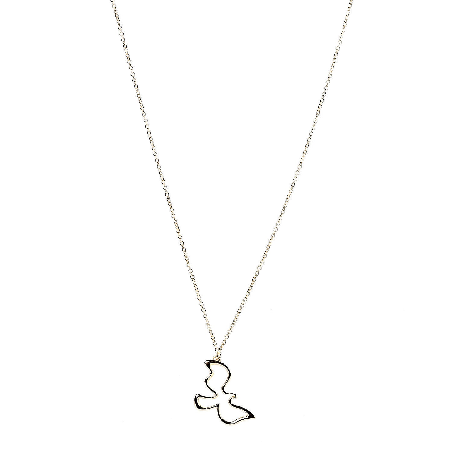 18K Yellow Gold Paloma Picasso Dove Pendant Necklace