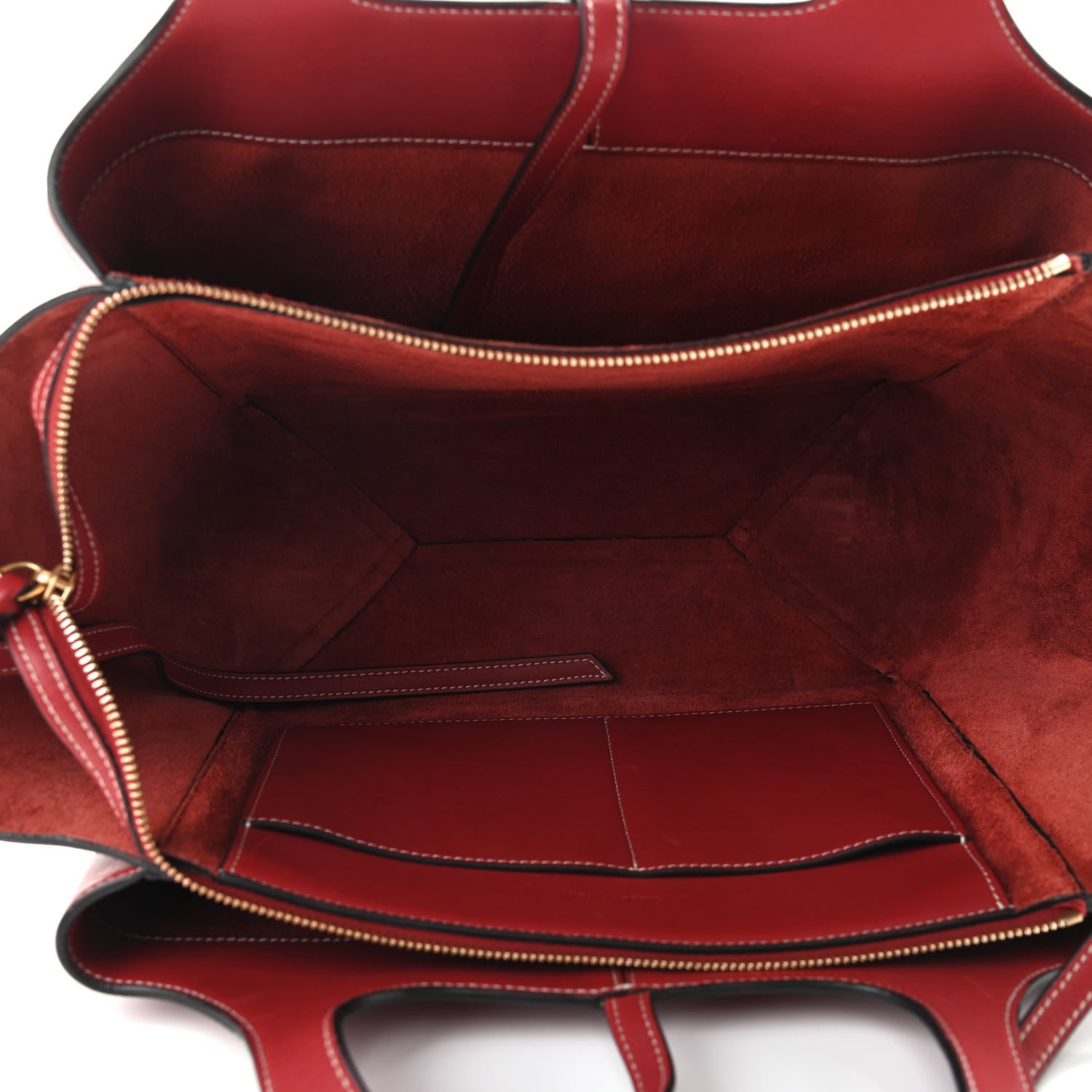 Celine Smooth Calfskin Small Tri-Fold Bag Red 5 of 12