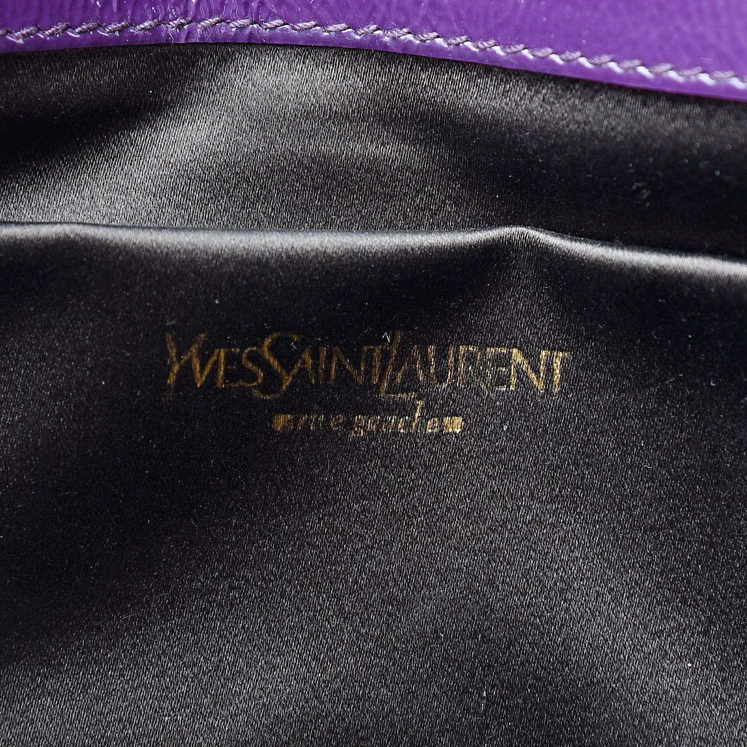 Saint Laurent Textured Patent Monogram Large Belle De Jour Clutch Purple 6 of 7