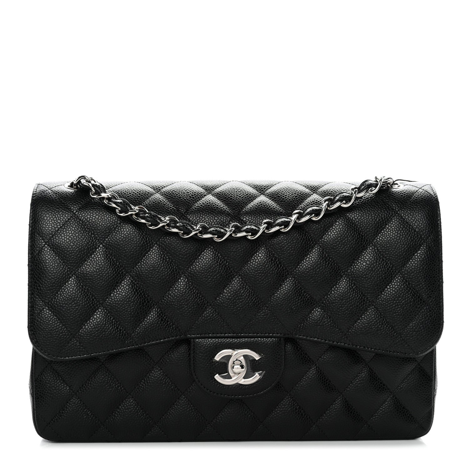 Chanel Caviar Quilted Jumbo Double Flap Black 1 of 11
