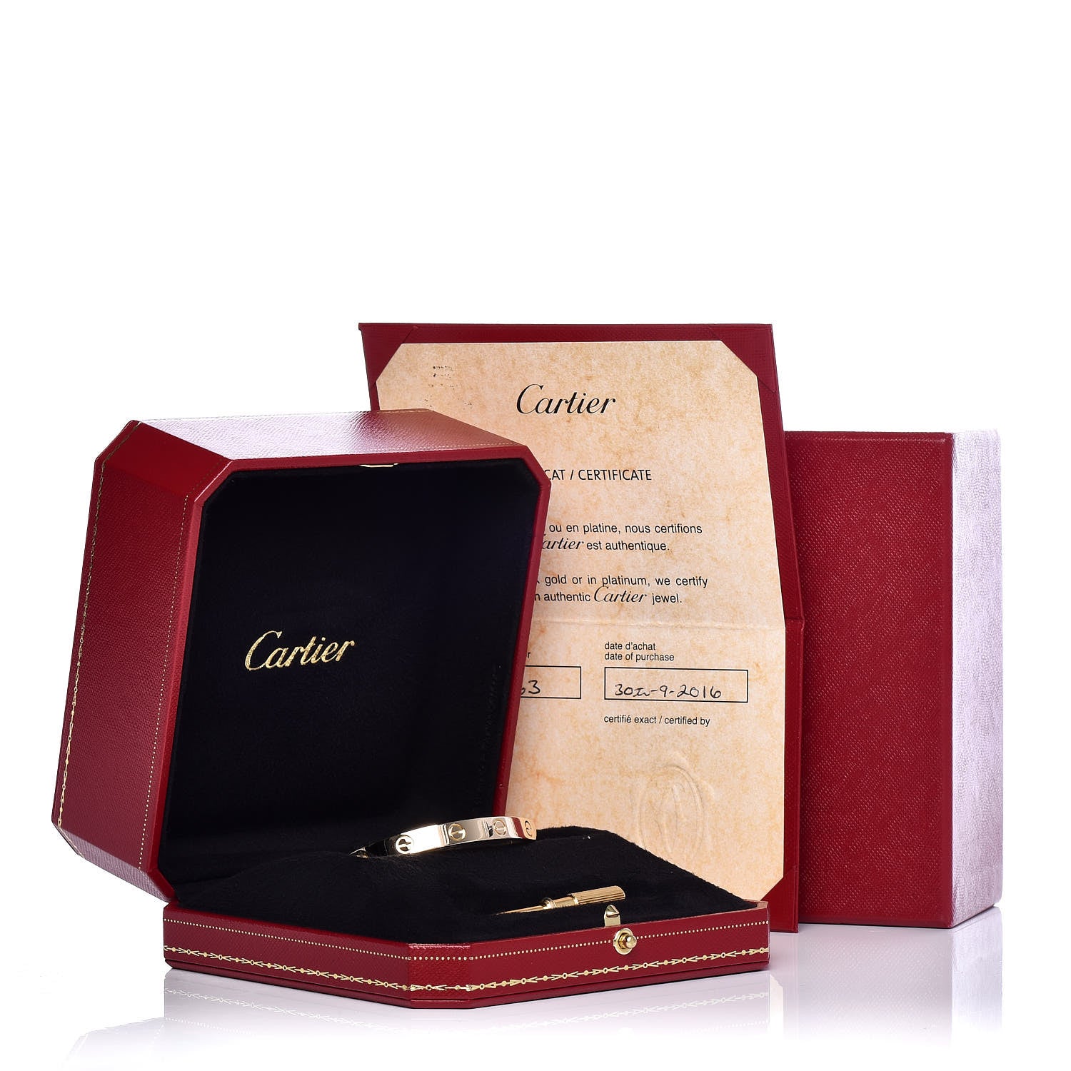 Cartier 18K Yellow Gold LOVE Bracelet 16 5 of 5