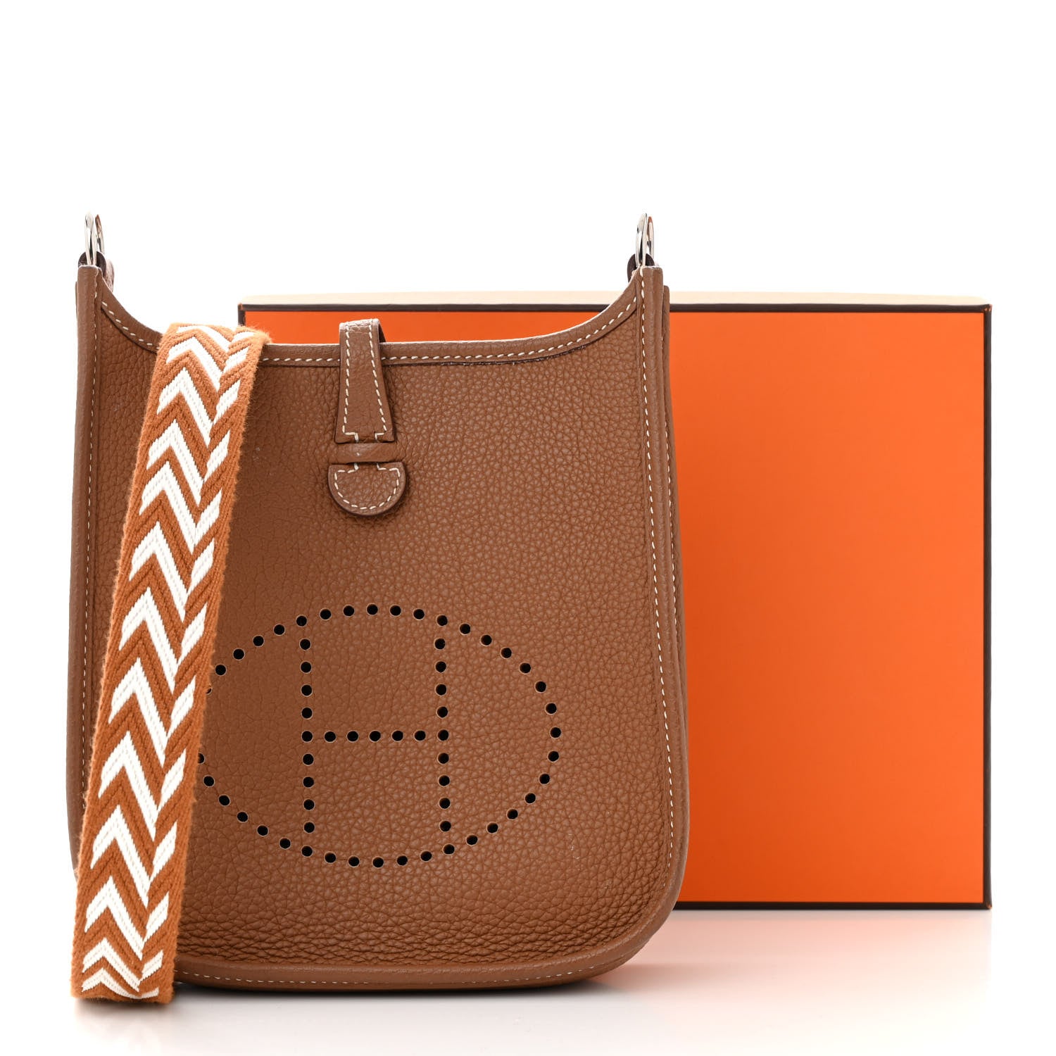 Hermes Taurillon Maurice Amazone Evelyne TPM Gold White 13 of 13