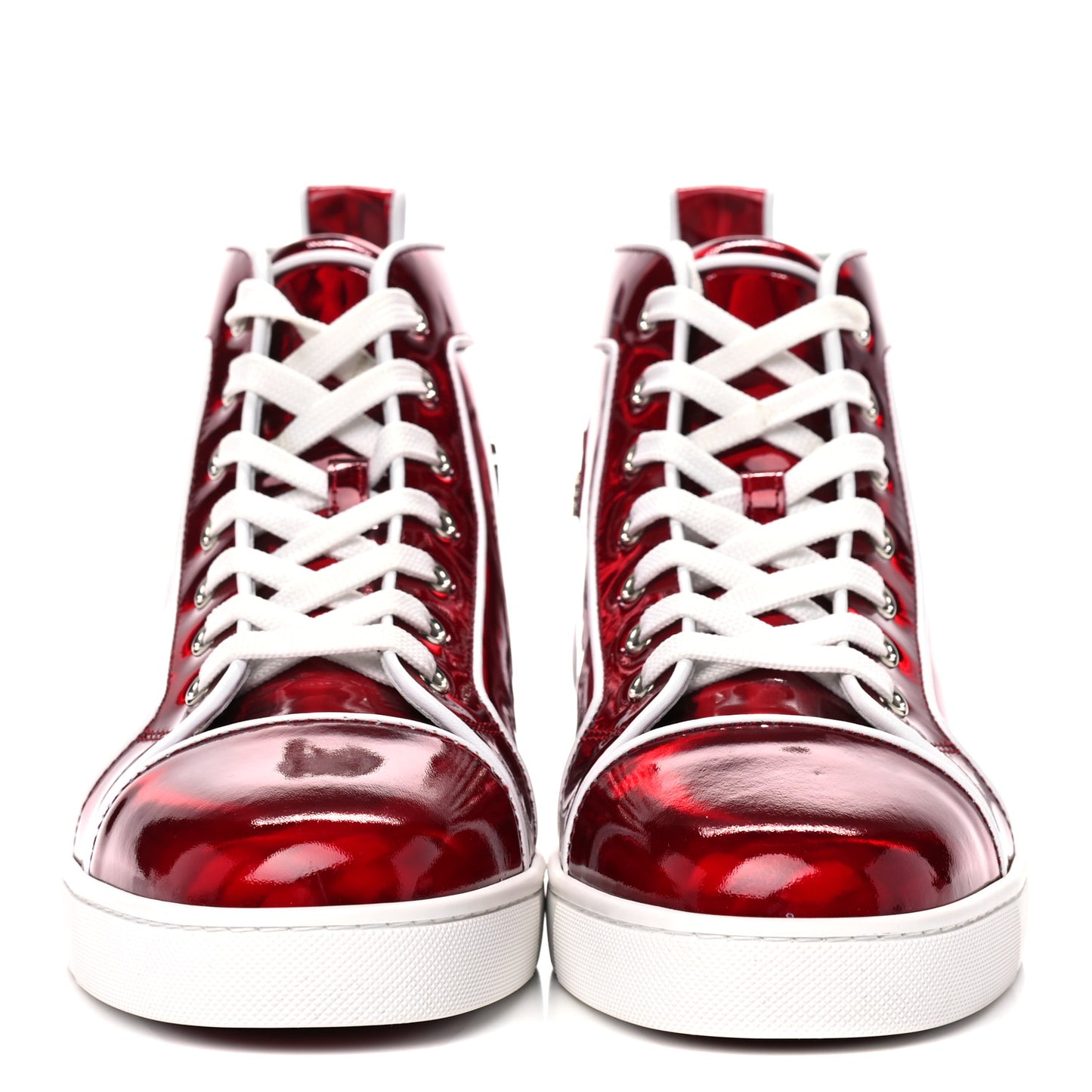 Patent Mens Louis Orlato Flat Sneakers 42 Red