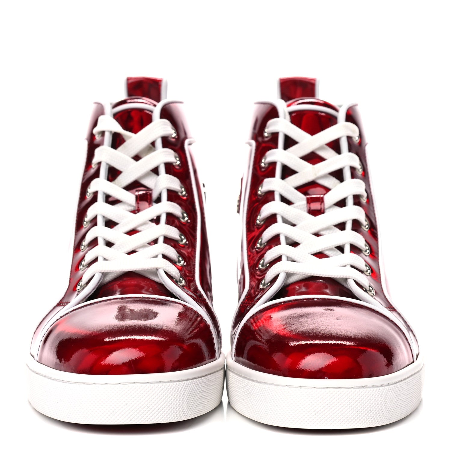 Christian Louboutin Patent Mens Louis Orlato Flat Sneakers 42 Red 2 of 12
