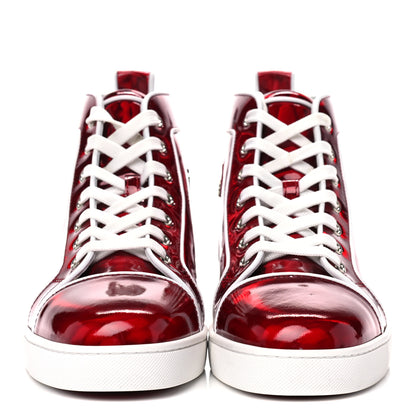 Christian Louboutin Patent Mens Louis Orlato Flat Sneakers 42 Red 2 of 12