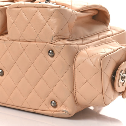 Chanel Calfskin Quilted Small Cambon Multipocket Reporter Beige 8 of 11