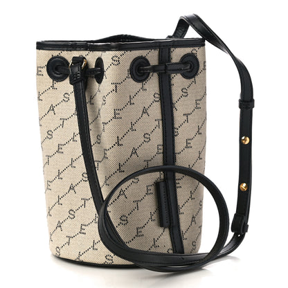 Stella McCartney Canvas Mini Stella Logo Bucket Bag Neutral 3 of 9
