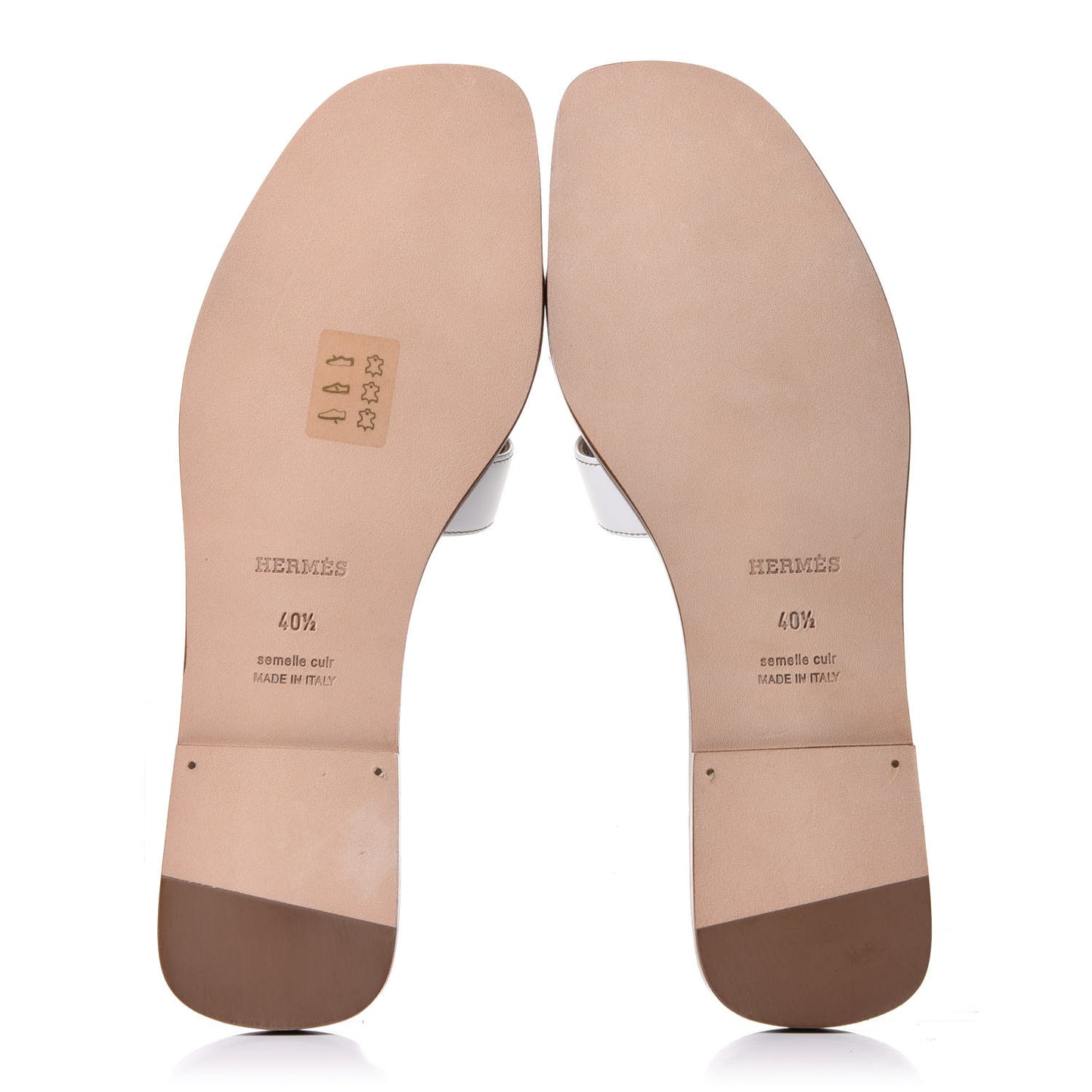Box Calfskin Oran Sandals 40.5 White