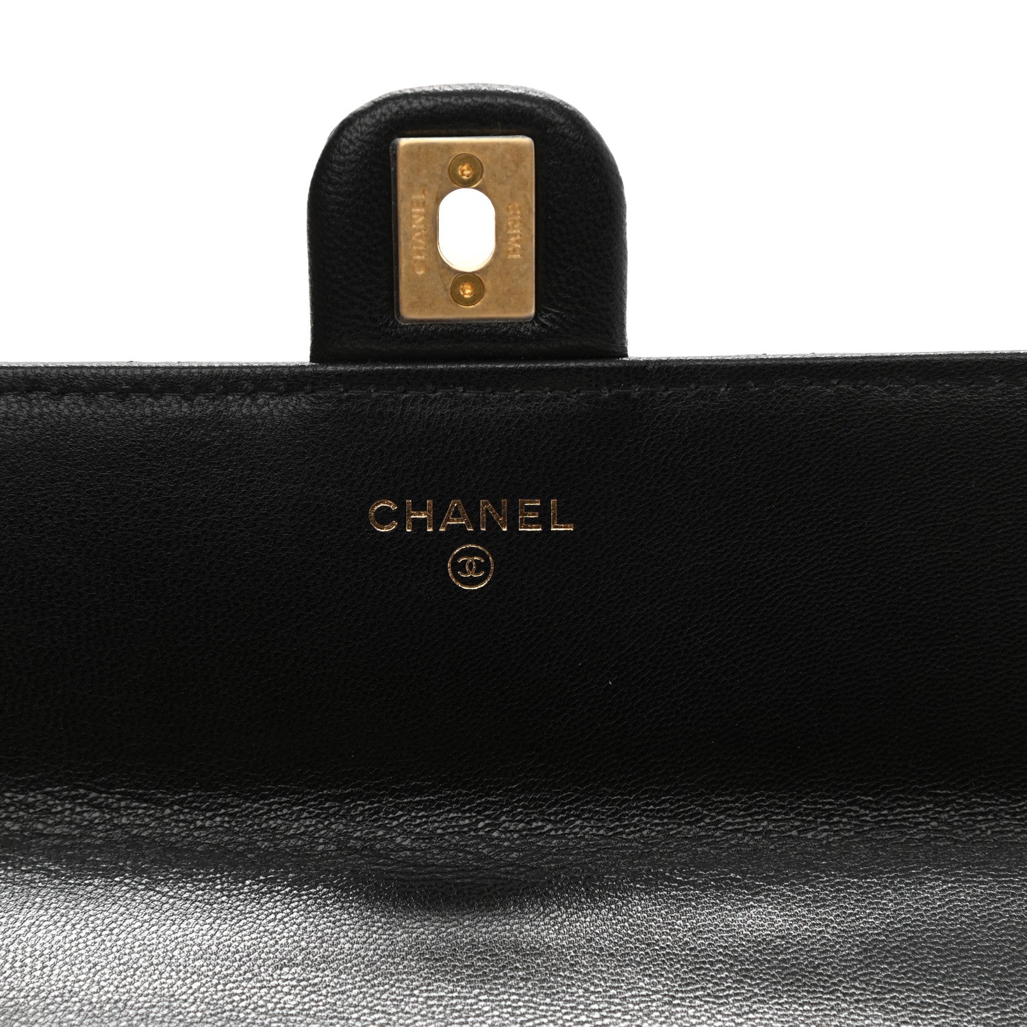 Chanel Goatskin Quilted Chic Pearls Clutch With Chain Black 6 of 10