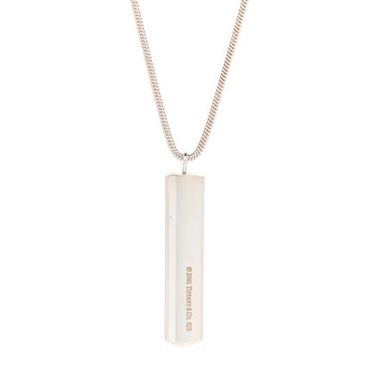 Tiffany Sterling Silver 1837 Bar Pendant Necklace 5 of 7