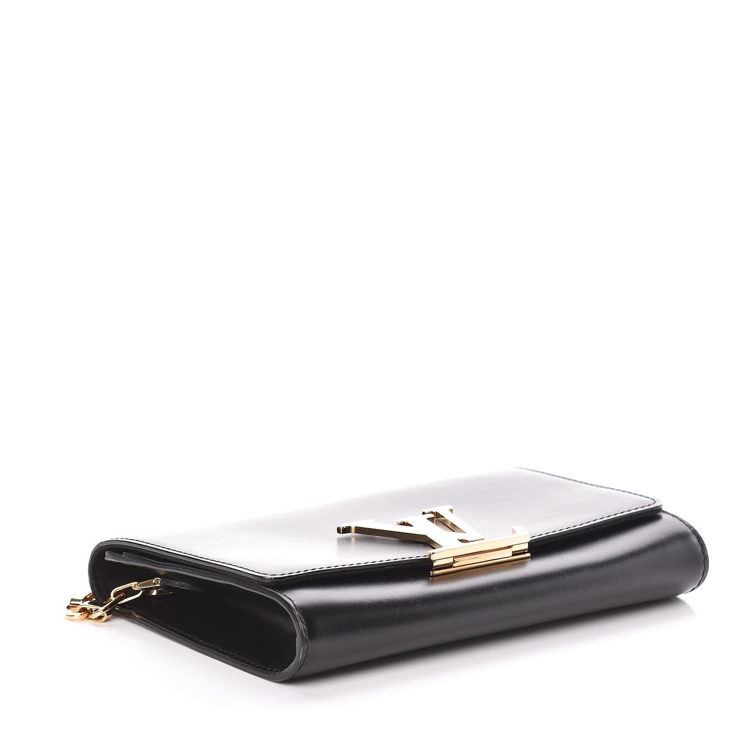 Louis Vuitton Calfskin Chain Louise MM Black 4 of 9