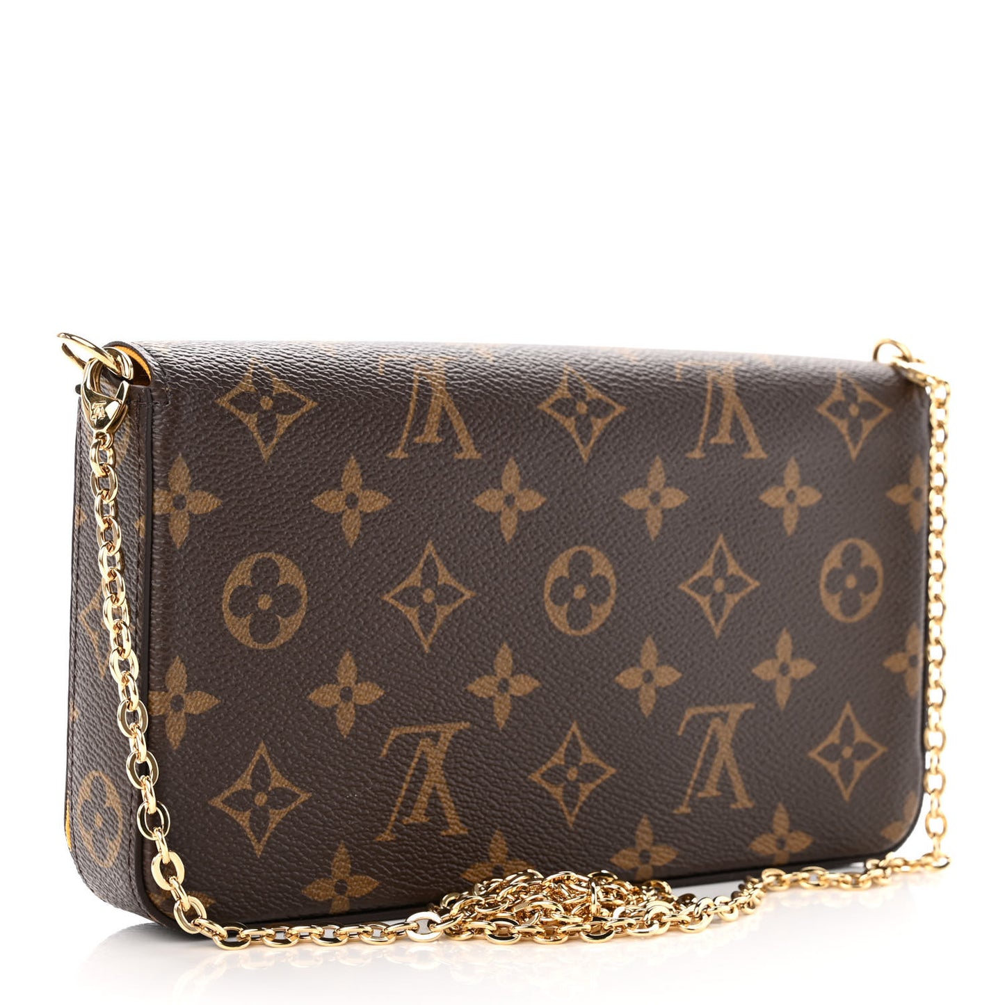 Monogram 2022 Christmas Animation New York Soho Pochette Felicie Chain Wallet Yellow