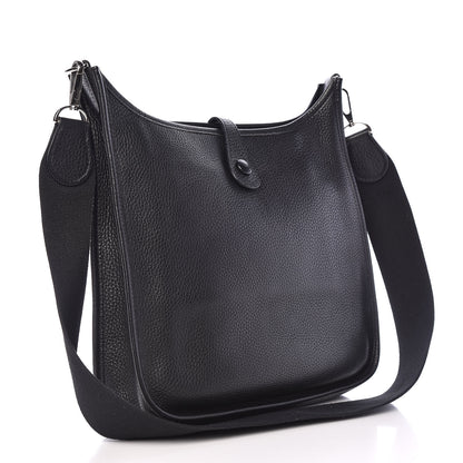 Hermes Taurillon Clemence Evelyne PM Black 3 of 11