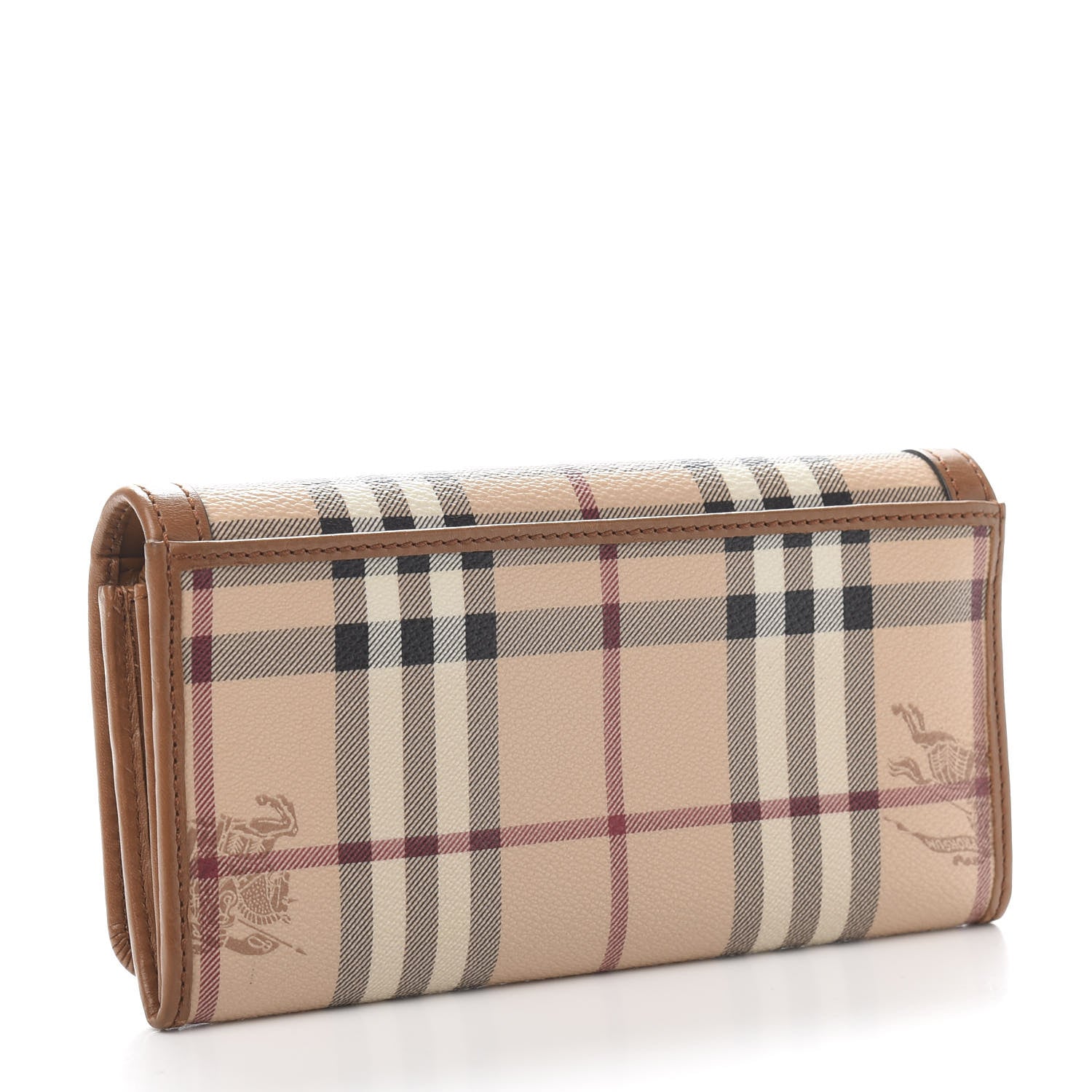 Burberry Haymarket Check Penrose Continental Wallet Tan 3 of 11