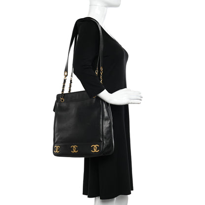 Chanel Caviar CC Shoulder Bag Black 2 of 11