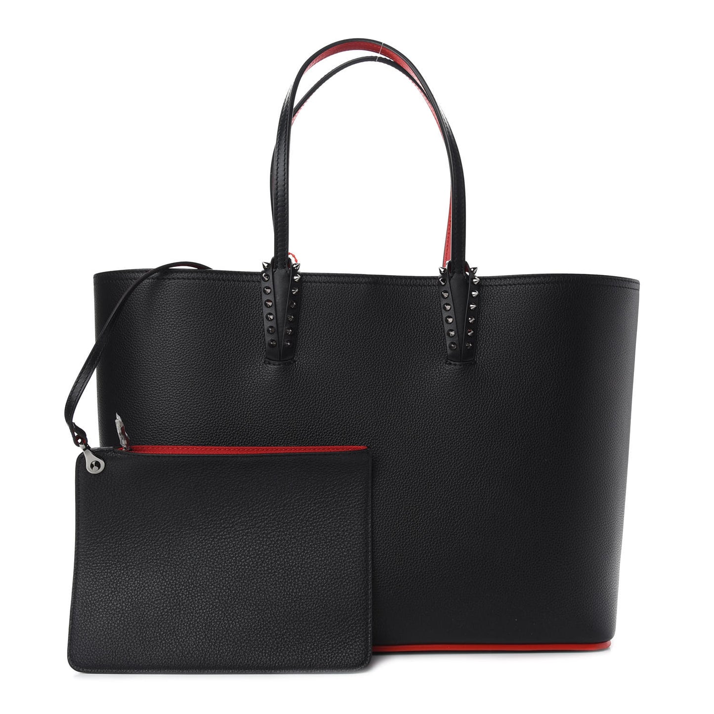 Calfskin Spikes East West Cabata Tote Black