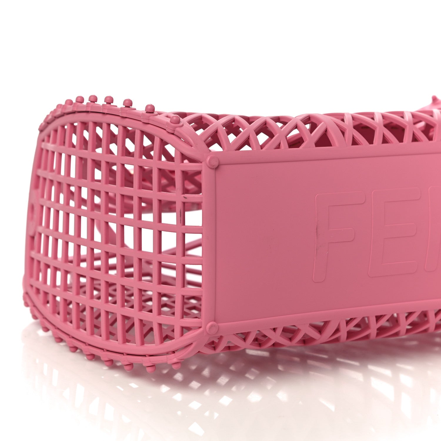 Fendi Recycled Plastic Vitello Liberty Matte Small Fendi Basket Rosa 10 of 13