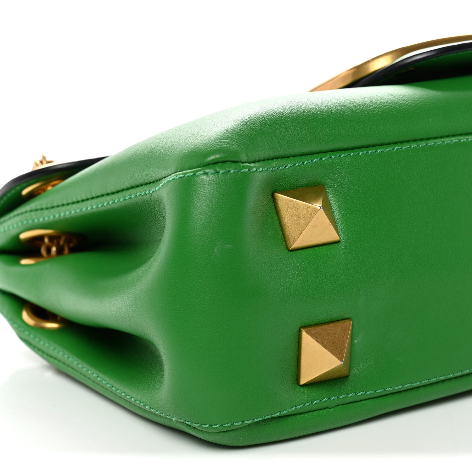 Valentino Garavani Nappa Stud Sign Shoulder Bag Ultra Green 8 of 10