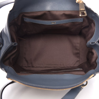 Chloe Pebbled Calfskin Satchel Blue 5 of 9