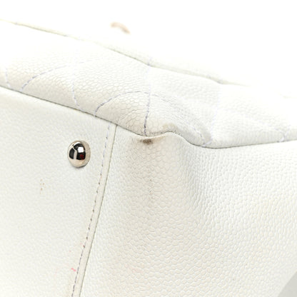Chanel Caviar Quilted XL Grand Shopping Tote GST White 26 of 27