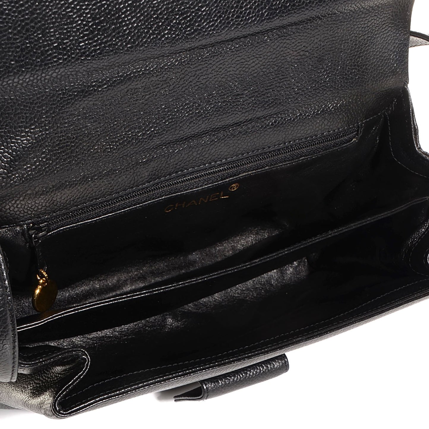 Caviar Medium Shoulder Bag Black