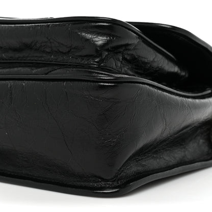 Saint Laurent Crinkled Lambskin Matelasse Monogram Baby Niki Chain Satchel Black 9 of 10