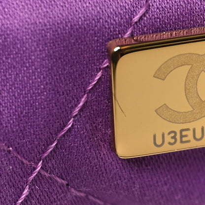 Chanel Shiny Calfskin Quilted Small Chanel 22 Purple 9 of 13