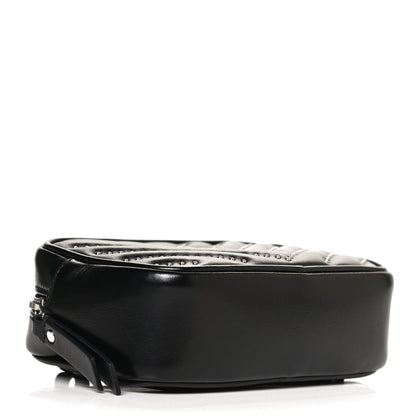 Saint Laurent Calfskin Matelasse Studded Monogram Lou Belt Bag Black 4 of 10