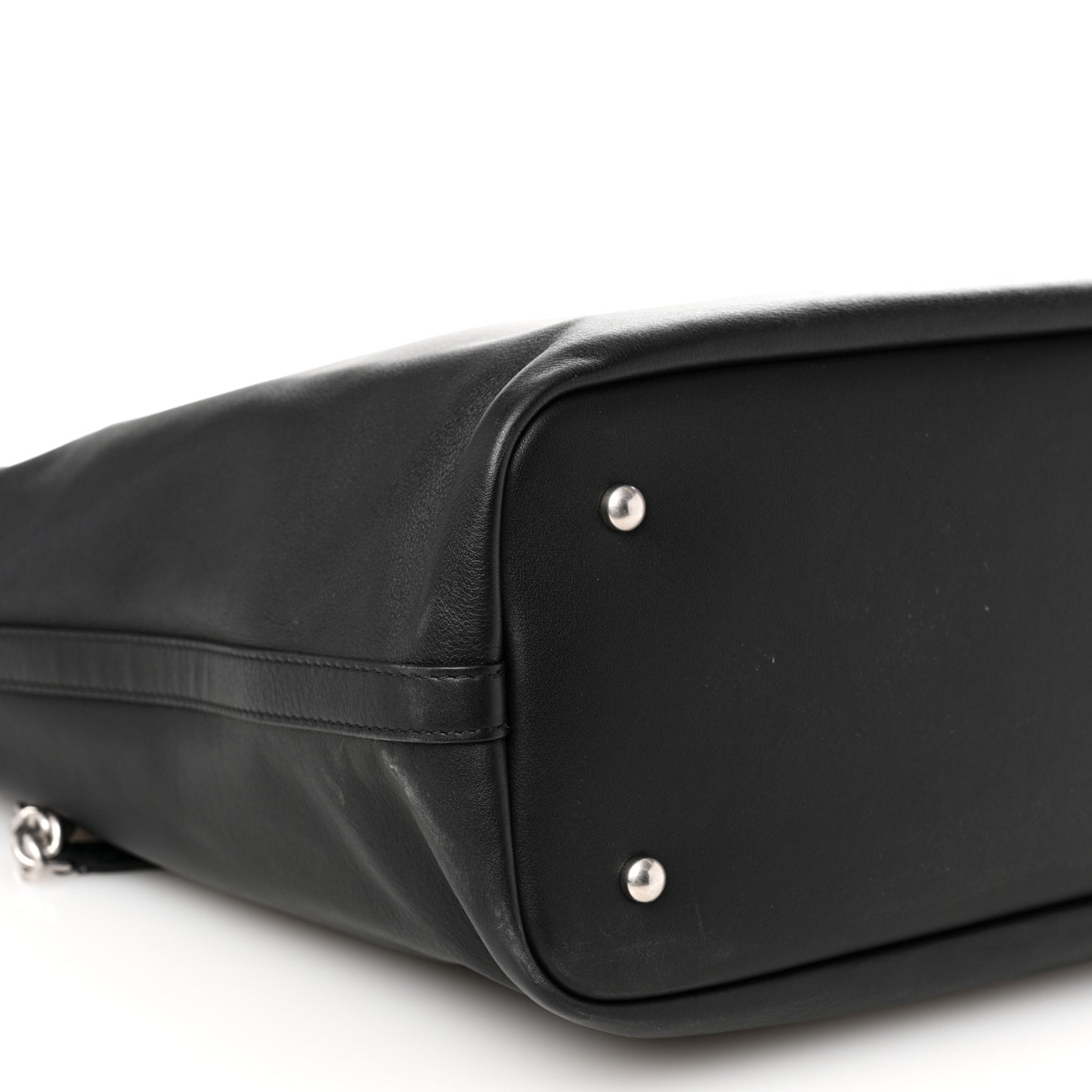 Calfskin Large Coco Eyelets Shopping Tote Black