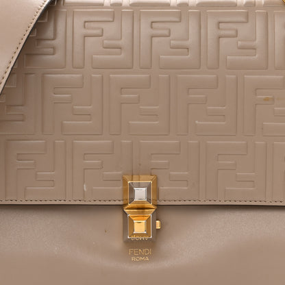 Fendi Vitello Liberty FF 1974 Embossed Kan I Shoulder Bag Tortora 8 of 18