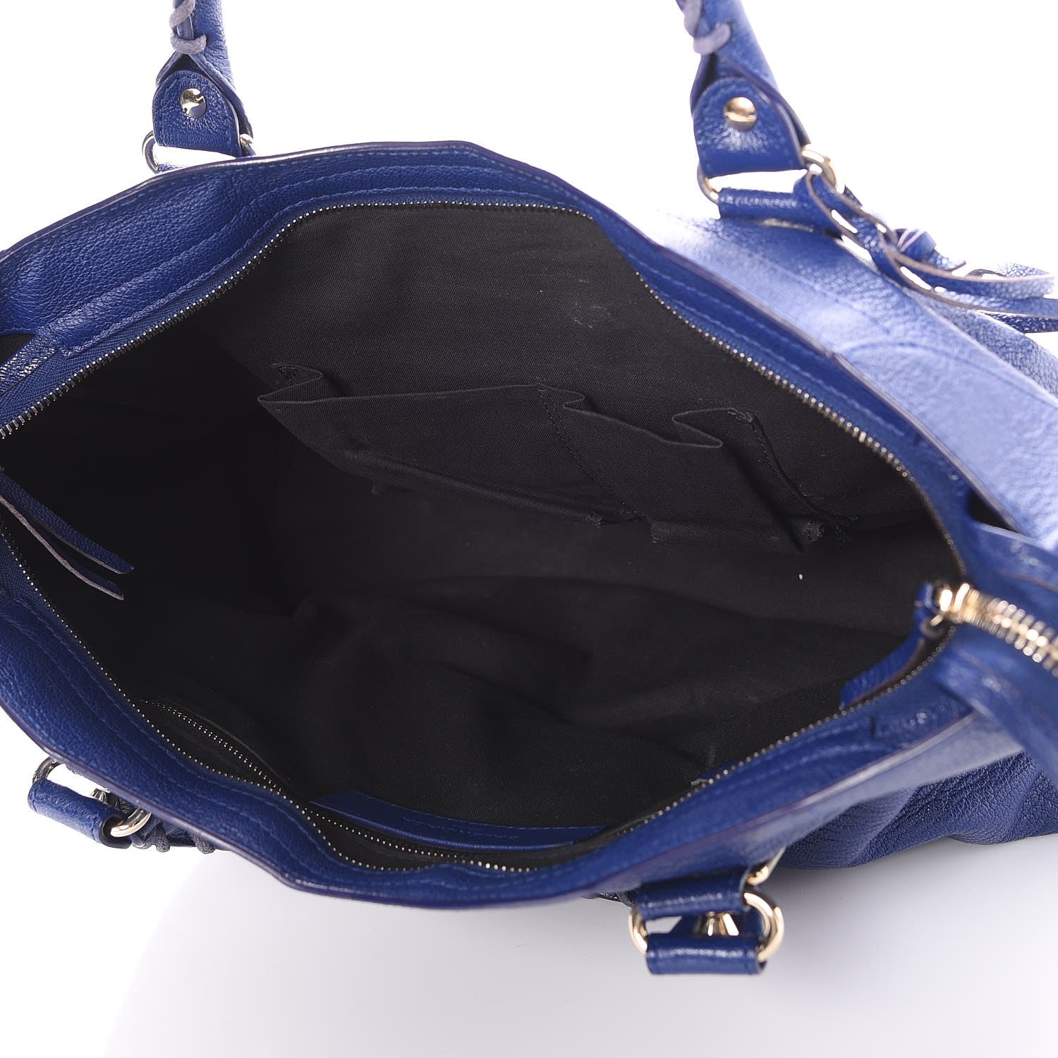 Balenciaga Chevre Gold Metallic Edge Hardware City Bleu Roi 5 of 8
