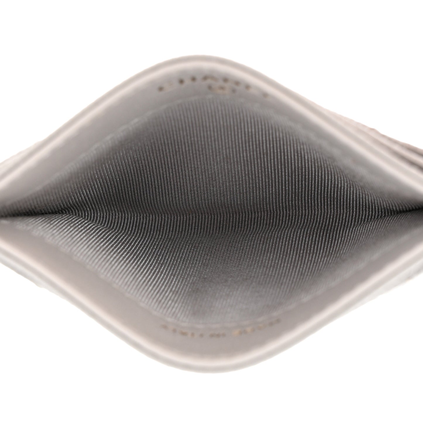 Caviar Quilted Card Holder Grey
