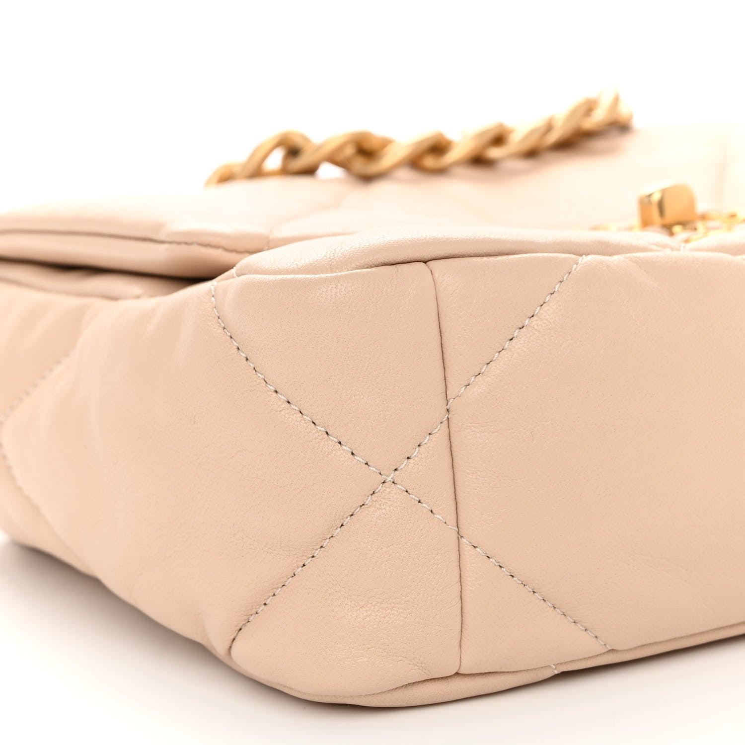 Chanel Lambskin Quilted Medium Chanel 19 Flap Light Beige 9 of 12