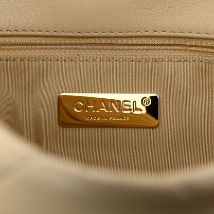Chanel Lambskin Quilted Medium Chanel 19 Flap Beige 6 of 11