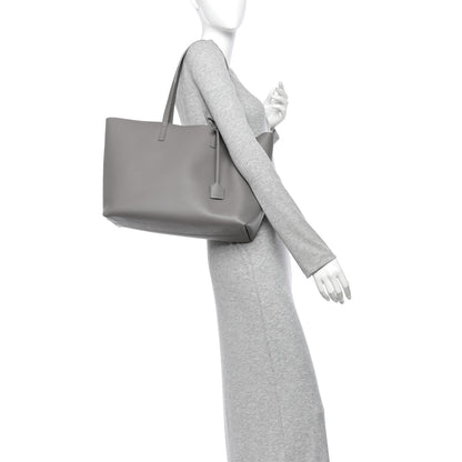 Saint Laurent Calfskin Large Shopping Tote Granite 2 of 13