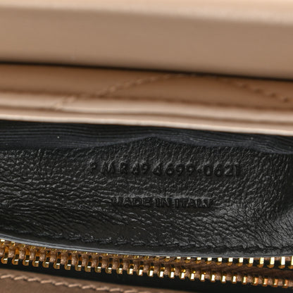 Saint Laurent Calfskin Y Quilted Monogram Small Loulou Chain Satchel Dark Beige 6 of 10