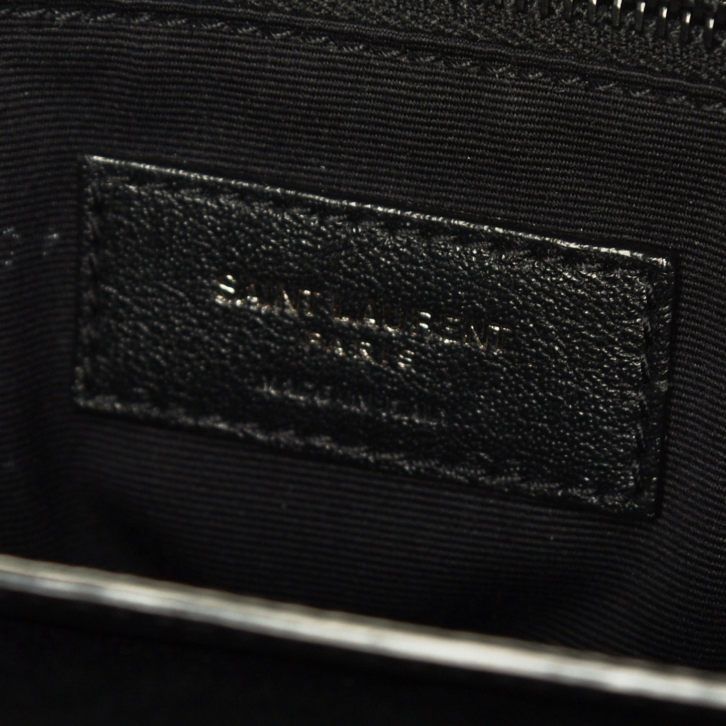 Crinkled Calfskin Matelasse Monogram Medium Niki Chain Satchel Black