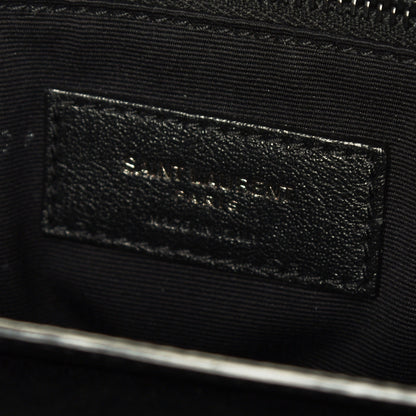 Saint Laurent Crinkled Calfskin Matelasse Monogram Medium Niki Chain Satchel Black 11 of 25
